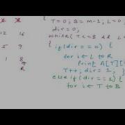 Print 2 D Array In Spiral Order