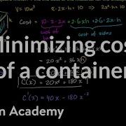 Optimization Cost Of Materials Applications Of Derivatives AP Calculus AB Khan Academy