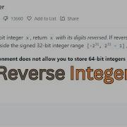 Reverse Integer LeetCode Solution Python Tutorial For Coding Interviews
