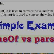 ValueOf Method In Java Java ValueOf Method Java Conversion Function ParseInt Method