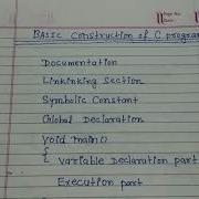 Basic Structure C Program Lec 3 Ctutorial