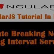 AngularJS Tutorial 17 Create Breaking News Using Interval Service Hindi