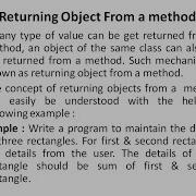 C Returning Object From A Method