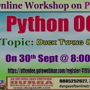 FREE Online Workshop On PYTHON OOPS By DURGA Sir