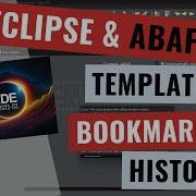 Code ABAP Faster In Eclipse Templates Bookmarks History English