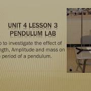 Physics 20 Pendulum Lab
