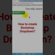 How To Create Bootstrap Dropdown Menu Shorts