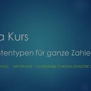 Java Kurs 4 1 Datentypen Für Ganze Zahlen