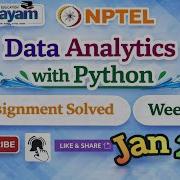 Data Analytics With Python Week 12 AssignmentAnswer NPTELASSIGNMENTS Jan2026 DataAnalyticswithPython