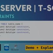 33 CONSTRAINTS In SQL Sever Introduction Overview List Of Constraints