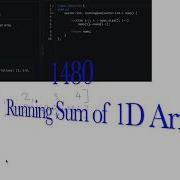 LeetCode 1480 Running Sum Of 1D Array