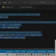 Python 3 Script To Convert CSV File To YAML File In Command Line