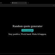 Beginner JavaScript Project Random Quote Generator