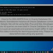 ORA 00979 Not A GROUP BY Expression Oracle Database 12c Error Messages