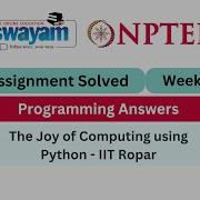 The Joy Of Computing Using Python Week 2 Programming Answers Nptel Nptel2026 Myswayam