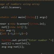 Find Average By Using Array In Java Coding Programming Program Java
