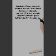 Breakpoint Python3 Build In Function Shorts Tutorial