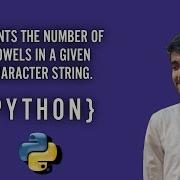 Counting Vowels In A String Using Python Python Programming Tutorial