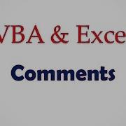 VBA Excel Lesson 1 Comments