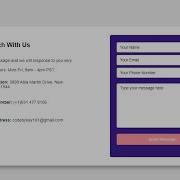 Awesome Contact Form Using HTML CSS And JavaScript
