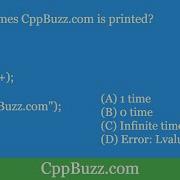 Question 16 C MCQs How Many Times CppBuzz Com Is Printed