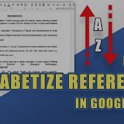 HOW TO AUTOMATICALLY ALPHABETIZE References Lists In GOOGLE DOCS The Easy Way
