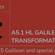 A5 1 HL Galilean Transformations IB Physics HL