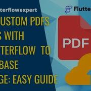 Save Custom PDFs Files With FlutterFlow To Firebase Storage Easy Guide