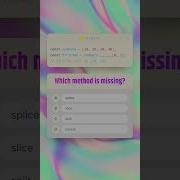 JavaScript Quiz Which Array Method Is Missing JavaScript CodingQuiz WebDev