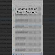 Tip To Rename Files Quickly Shorts
