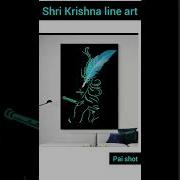 Shri Krishna Line Art Using Python Turtle Shorts Homedecor Paishot