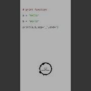 Print Function And It S Parameters Part 2 End