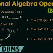 Relational Algebra Operations Binary