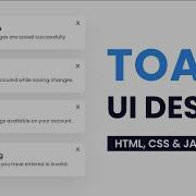Toast Notifications UI Design HTML CSS