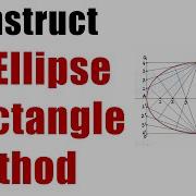 Construct An Ellipse Rectangle Method Engineering Curves Engineering Drawing