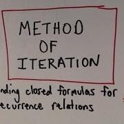 Method Of Iteration Recursive Relations