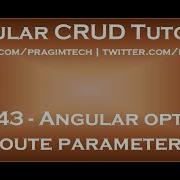 Angular Optional Route Parameters