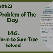 Transform To Sum Tree C GFG Daily Problem