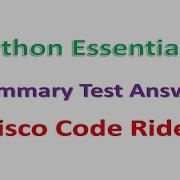 Python Essential 2 Summary Test Answer Cisco Code Rider SummaryTestAnswer