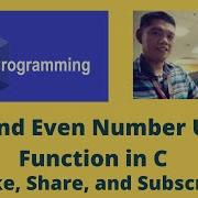 Odd And Even Number Using Function In C