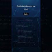 Basic Unit Converter In Java Coding Gaming Code Coder Java Tutorial Developer