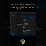 How To Delete A File Using Python Code Python Code To Remove A File Shorts