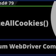 DeleteAllCookies Command Selenium WebDriver
