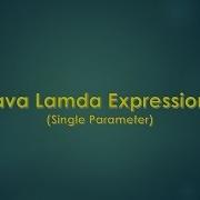 Lamda Expression With Single Parameter