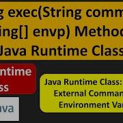 Using Exec String Command String Envp Method In Java Runtime Class