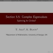 5 5 Complex Valued Eigenvalues And Eigenvectors Part 1 Of 3