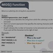 MID Function QBASIC