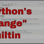 Using Python S Range Builtin