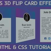 Animated 3D Flip Card Animation On Hover With HTML CSS