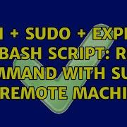 SSH Sudo Expect In Bash Script Run Command With Sudo In Remote Machine